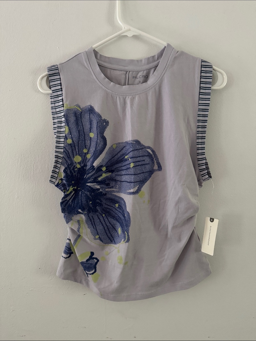 NWT Pilcro Light Purple Crew Neck Sleeveless Muscle Tee Sz S